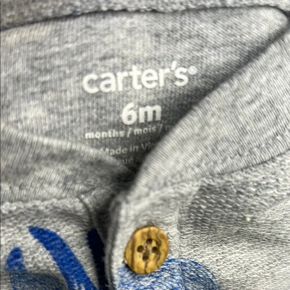 Carter’s Gray blue Fox Print Kids One Piece - Picture 2 of 3